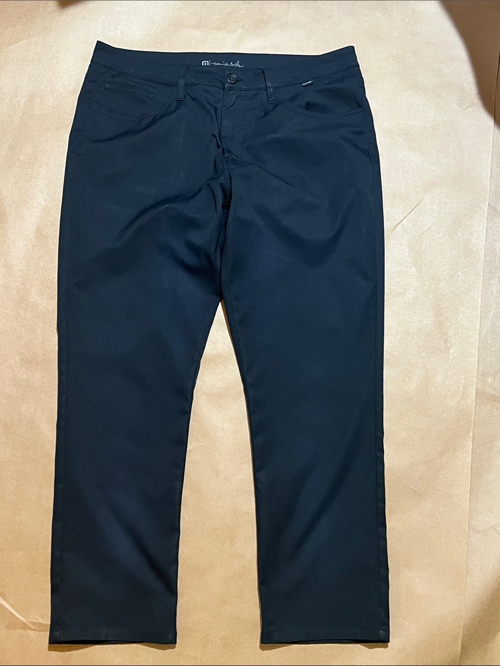 Travis Mathew Black Straight-Leg Tech Chinos 36x28
